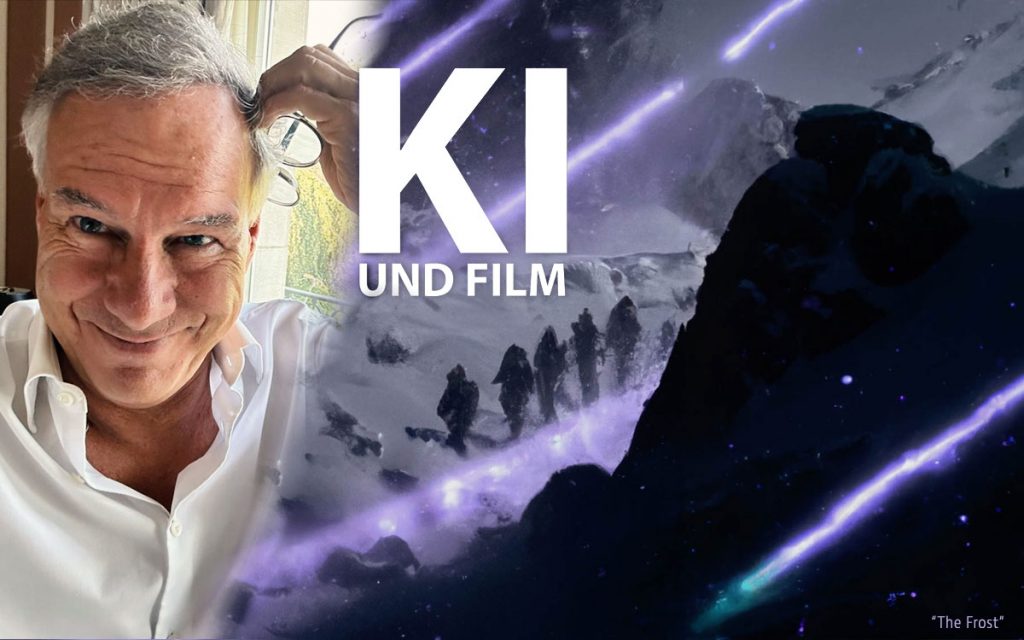Nico Hofmann vor Filmstill aus "The Frost"
